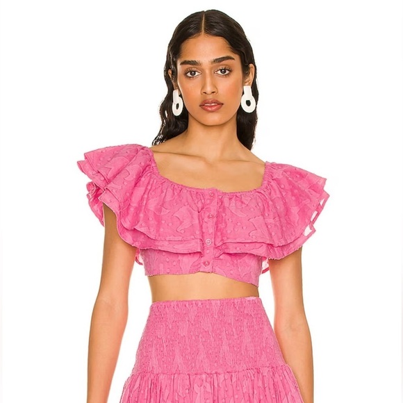 Place Nationale Tops - Revolve Place Nationale La Jungle Top in Pink S